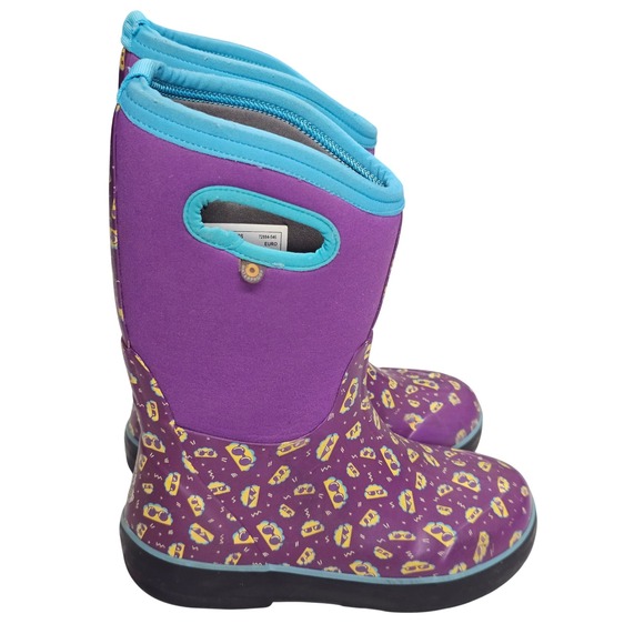 Bogs Other - Bogs Kids Classic II Tacos Purple Waterproof Insulated Rain Boots Size 4 Youth